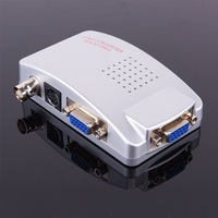 Adaptateur convertisseur vidéo BNC S-Video AV vers VGA avec blindage tressé pour lecteur DVD, projecteur et ordinateur