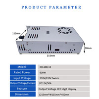 Alimentation ca à cc 12v 24v 36v 48v transformateur réglable 600W courant constant et tension d'affichage constante