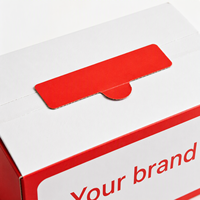 Boîte cadeau personnalisée avec logo, bande détachable, en carton kraft ondulé, pour l'emballage d'anniversaires, mariages, fêtes et occasions spéciales