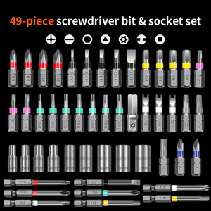 Clé dynamométrique multifonction Glede 45-en-1, jeu de tournevis à cliquet 60 dents en acier CRV, aimanté, pour bricolage, OEM - Product Image 6