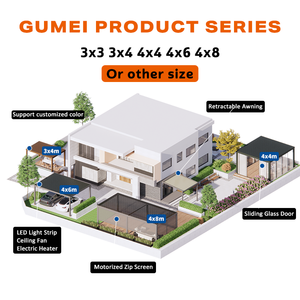 10x10 13x10 13x13 20x13 ft feet hiện đại vườn ngoài trời nhôm louvered pergola bìa sang trọng Patio tự động cơ pergola - Product Image 5