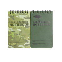 Rite de champ étanche sous la pluie cahier tactique tout temps pages en polypropylène résistant à la déchirure pour la marine, la randonnée en plein air
