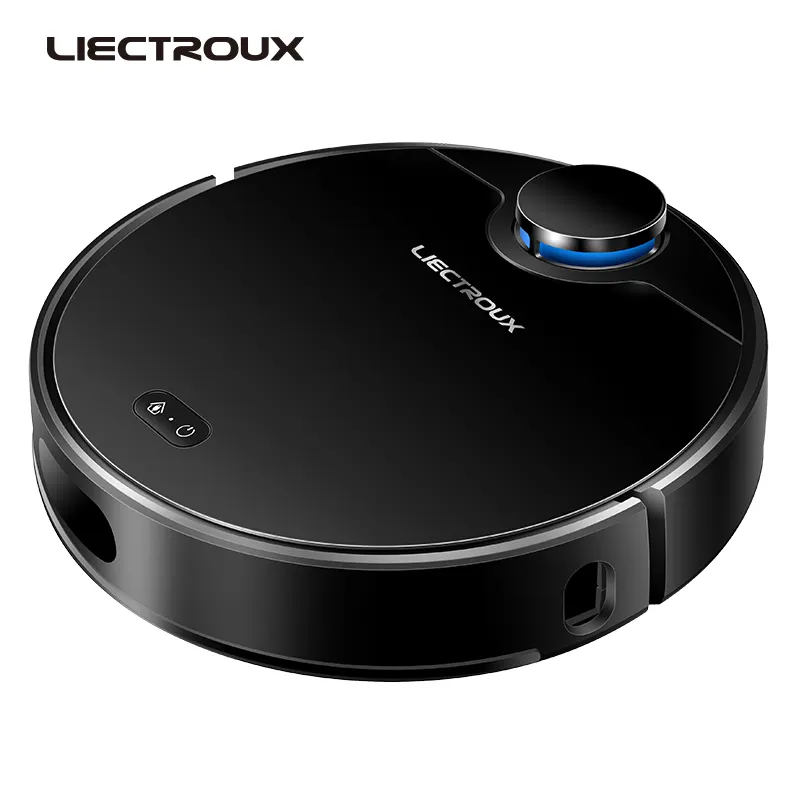 LIECTROUX ZK9015000pa Black Laser Navigation Vacuum Cleaning Robot Lidar and SLAM Dual Drawing Cleaning Area on APP