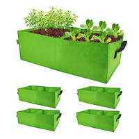 Sacs de culture portables, respirants et réutilisables en feutre non tissé, à double compartiment, pliables, pour potager surélevé et culture de légumes