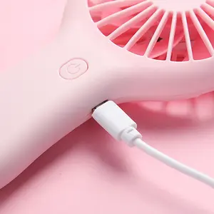 Handheld Mini Fan Portable Usb Charging Hand-Held Small Fan Catapult Pocket Hand-Held Fan With 3 Speeds And Phone Holder