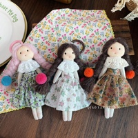Accessoires et matériaux DIY pour poupées de chiffon de 6,5 cm, corps de poupée de chiffon vierge fait main, perruque, accessoires DIY pour poupées de chiffon en coton faits main