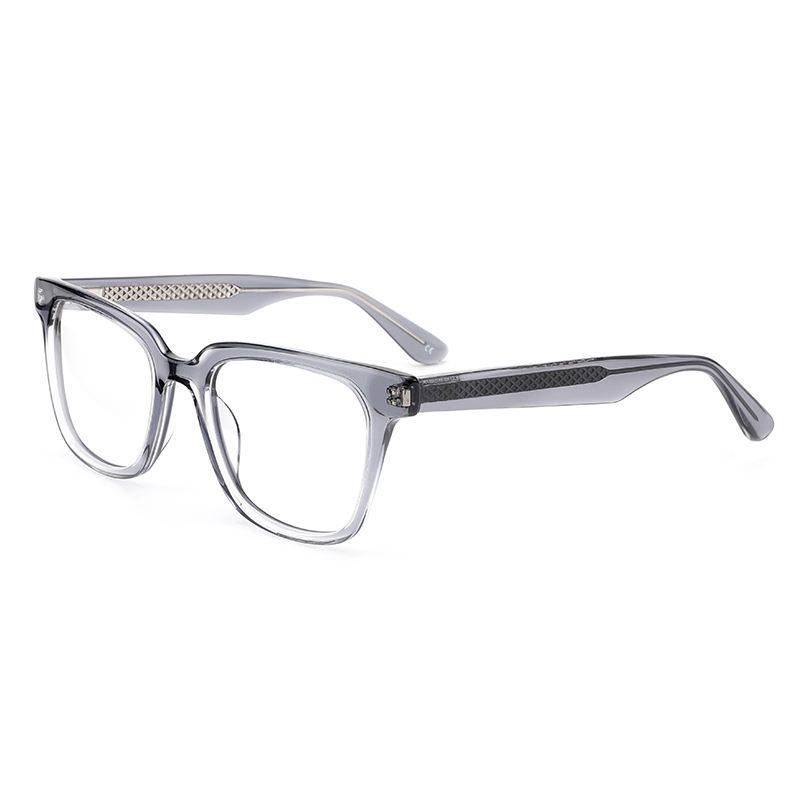 Montura de gafas cuadradas de acetato de nuevo diseño 2025 para hombre,  gafas ópticas grises transparentes para mujer, lentes transparentes, gafas  de