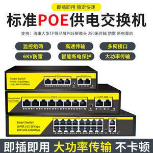 Commutateur intelligent Hongjin HJSCCD 4 8 16 ports 100 Mbps PoE Uplink Gigabit pour le bureau et la maison - Product Image 2