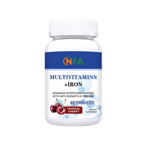 Comprimés de multivitamines OEM ODM avec vitamine Thiamine Folate pour soutenir les niveaux de fer, la santé des os, des muscles et du système immunitaire, et le métabolisme énergétique - Product Image 1