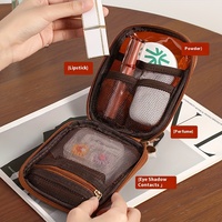 Trousse de toilette de voyage transparente en PVC, mini sac de rangement étanche pour rouge à lèvres, pochette de maquillage portable transparente, pochette multifonctionnelle