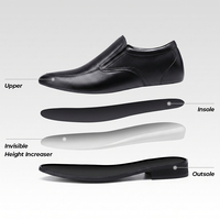 Vente en gros usine de mocassins Penny pour hommes en cuir véritable de haute qualité, personnalisés, formels, rehaussants de 7 cm