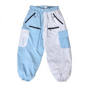 Pantalones de Nieve de Nuevo Diseño en Azul y Blanco con Contraste, Calefactables, Impermeables, Resistentes al Viento, Transpirables, de Secado Rápido, con Bolsillos Multifuncionales con Cremallera - Product Image 1