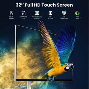 Téléviseur intelligent 32 pouces LED blanc HDTV Android 13 8+128 Go FHD Écran tactile rotatif Portable avec télécommande Tablette portable 32 pouces - Product Image 4