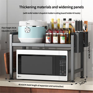 <span class=keywords><strong>Salvaspazio</strong></span> retrattile Dual Tier da <span class=keywords><strong>cucina</strong></span> per forno <span class=keywords><strong>a</strong></span> microonde sul piano di lavoro organizzatore di elettrodomestici - Product Image 3