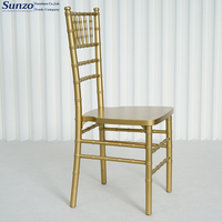Chaises Chivari en or blanc, coussin pour mariage, fête, Banquet