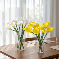 Groothandel 34cm Calla Lelie Kunstbloemen PU Real Touch Enkelstam Kunstbloem voor DIY Bruiloft Feest Tafel Bloemdecoratie