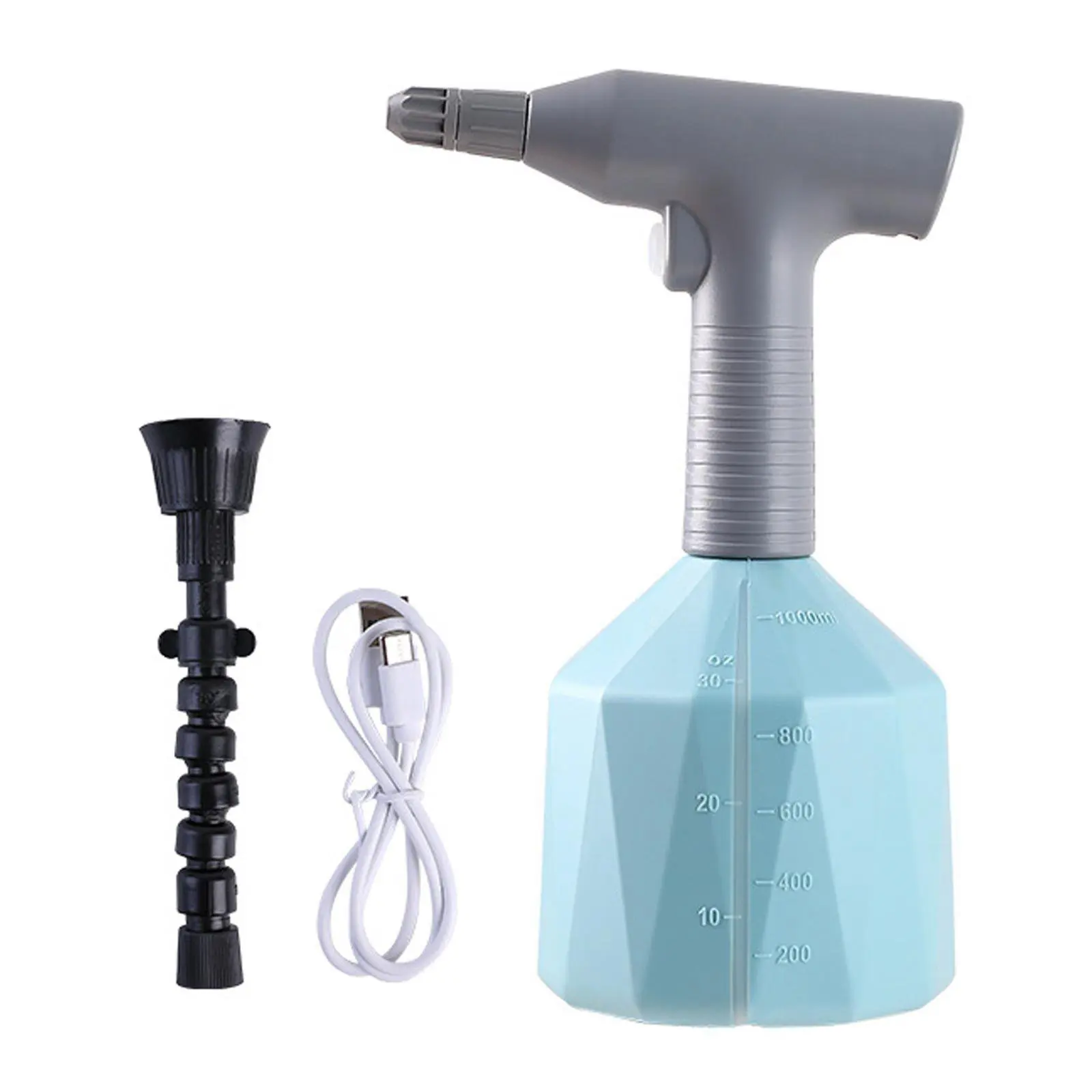 1000ml Portable Battery Power Operated Water Spraying Fine Nano Mist 1L Rechargeable Electric Garden Pump Sprayer