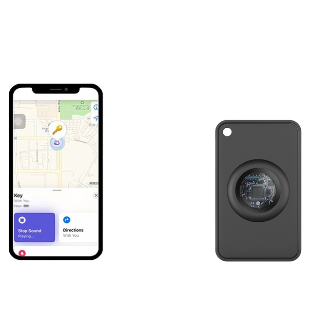MFi Certified Find My Tag Smart Tracker GPS Locator Luggage Key Finder Mini Anti Lost Alarm Card for Tesla Model Keychain