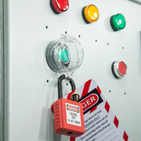 Cache-bouton de sécurité transparent à clé en PA de 22 mm à 30 mm pour boutons poussoirs d'urgence de verrouillage électrique M-Q07
