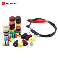 Kit de polissage portable pour voiture, mini, avec disques abrasifs grossiers de grain 3000, tampons de polissage pour correction de peinture, pour surface de voiture