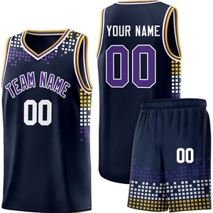 Ensemble de vêtements de basketball personnalisés, nom et numéro de l'équipe, impression par transfert thermique personnalisée pour adultes unisexes, cadeau pour les fans, spandex/coton - Product Image 2