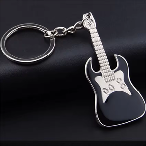 Logo personnalisé Guitare électrique <span class=keywords><strong>Instrument</strong></span> de <span class=keywords><strong>musique</strong></span> Violon Charme <span class=keywords><strong>Cadeau</strong></span> <span class=keywords><strong>Porte</strong></span>-clés en métal - Product Image 3