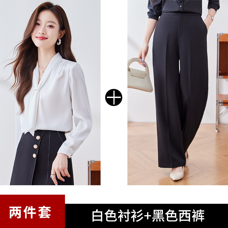 White shirt and trousers