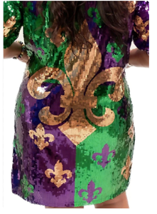 Nouvelle-Orléans Mardi Gras Vêtements Mardi Gras Robe Jersey Dames Vacances Gros Mardi Reine De Mardi Tenues Costumes Pour Femmes - Product Image 3