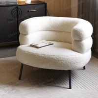 Madamcenter Unique Luxury Single Sofa Chair Modern Design Style Fluffy High-end pour Hôtel Club Salon Réception Fait de Bois