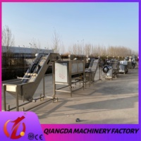 Machine commerciale entièrement automatique QD 500 kg/h en SUS304 haute efficacité pour la fabrication de chips de banane et de pommes de terre, nouvelle vente chaude, aliments soufflés