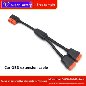 <span class=keywords><strong>1</strong></span> год гарантии автомобильный Удлинительный кабель <span class=keywords><strong>OBD</strong></span> 16Pin на два <span class=keywords><strong>OBD</strong></span> штекера диагностический кабель удлинитель 36 см/66 см для считывателя кодов - Product Image 3