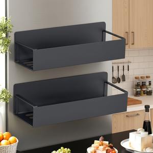 Estante Magnético <span class=keywords><strong>para</strong></span> <span class=keywords><strong>Especias</strong></span> de Acero al Carbono <span class=keywords><strong>para</strong></span> Refrigerador, Gran Venta |   Estante de Almacenamiento <span class=keywords><strong>para</strong></span> <span class=keywords><strong>Especias</strong></span> y Salsas de Cocina, Montado en la Pared Sin Necesidad de Taladrar - Product Image 2