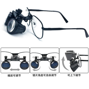 Dental Metal Magnifying <b>Glasses</b> 3.5X <b>Adjustable</b> Pupillary Distance For Oral Surgery Inspection - Product Image 4