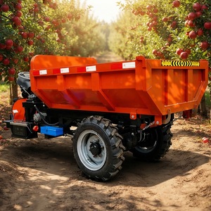 Tricycle benne diesel à cabine ouverte, <span class=keywords><strong>3</strong></span> <span class=keywords><strong>roues</strong></span>, pour transport de marchandises, avec benne basculante hydraulique, idéal pour les routes agricoles accidentées - Product Image 1
