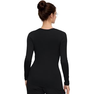 Women <b>Long</b> <b>Sleeve</b> Scrub <b>Undershirt</b> High Neck Breathable Spandex Cotton 3 Pack for Nurse Uniforms - Product Image 2