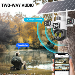 V380 Pro 20MP Wifi/4 gam năng lượng mặt trời Powered CCTV <span class=keywords><strong>Camera</strong></span> không dây chuyển động của con người theo dõi ngoài trời PTZ <span class=keywords><strong>camera</strong></span> được trang bị với đèn báo động - Product Image 6