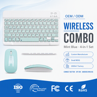 Nuevo Combo de Teclado y Ratón Inalámbrico RGB Retroiluminado con USB-C para Tablet, PC y Smartphone - Diseño Ultra Delgado 030M