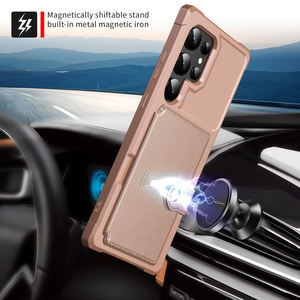 Funda con ranura para tarjeta a prueba <span class=keywords><strong>de</strong></span> golpes para <span class=keywords><strong>Samsung</strong></span> Galaxy S24 S25 Carcasa ultramagnética para teléfono móvil con adsorción para coche - Product Image 5