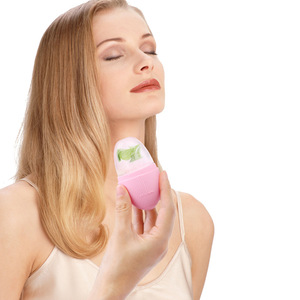 <b>Silicone</b> Face Ice Compress Mold Mint Green Cooling Massage <b>Tool</b> For Facial Pore Shrinking - Product Image 3