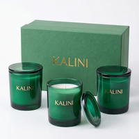 Fournisseur de coffrets cadeaux de luxe personnalisés avec pots en verre vides de 2 oz pour la fabrication de bougies en gros, emballage de coffrets cadeaux, décoration intérieure
