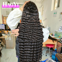 Perruque de cheveux naturels vietnamiens bruts de 30 pouces de long, ondulations profondes, densité 250%, perruque de cheveux humains bouclés birmans, perruques de cheveux indiens vierges ultra-lisses