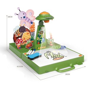Nouveau jouet <span class=keywords><strong>d</strong></span>'apprentissage précoce 3 en 1 enfant Projection planche à <span class=keywords><strong>dessin</strong></span> bricolage assemblage vis bloc jouets pour enfants cadeaux - Product Image 4