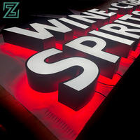 Panneau d'adresse en acier inoxydable 3D avec numéros de maison lumineux, bandes LED rétroéclairées pour une utilisation en extérieur