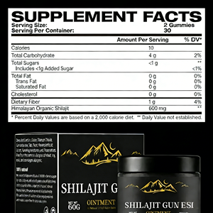 Bonbons gélifiés au Shilajit pur OEM 60g |   Extrait 100% naturel 1:160* Hypoallergénique Sans additifs Saveur canneberge Complément alimentaire beauté - Product Image 2