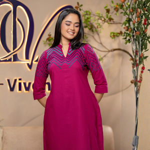 Vestido Corto de Lino con Bordado en Zigzag y Cuello Chino para Mujer, Ropa al por Mayor para Boutique - Product Image 3