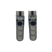 Kit d'éclairage intérieur de voiture LED T10 RGB Ampoules dôme et coin multicolores avec effets stroboscopiques à distance