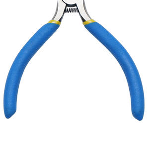 Diy Chrome Vanadium Steel Pliers 5 Inch Blue Yellow Coated Handle Smooth Jaw Japanese Style Top Cutters - Product Image 5