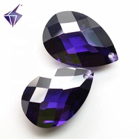 En gros Violet CZ Améthyste taille Poire Zircone Cubique Prix