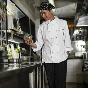 Fabrik preis Hotel Kochen Weiß Kurzarm Shirt Jacke Restaurant Chief Stoff Uniform Chef Küche Koch kleidung