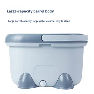 Ensemble de <span class=keywords><strong>seau</strong></span> à serpillière rotatif à double entraînement <span class=keywords><strong>pour</strong></span> un usage domestique, serpillière épaisse <span class=keywords><strong>pour</strong></span> sols, lavage sans les mains, serpillière extensible - Product Image 3